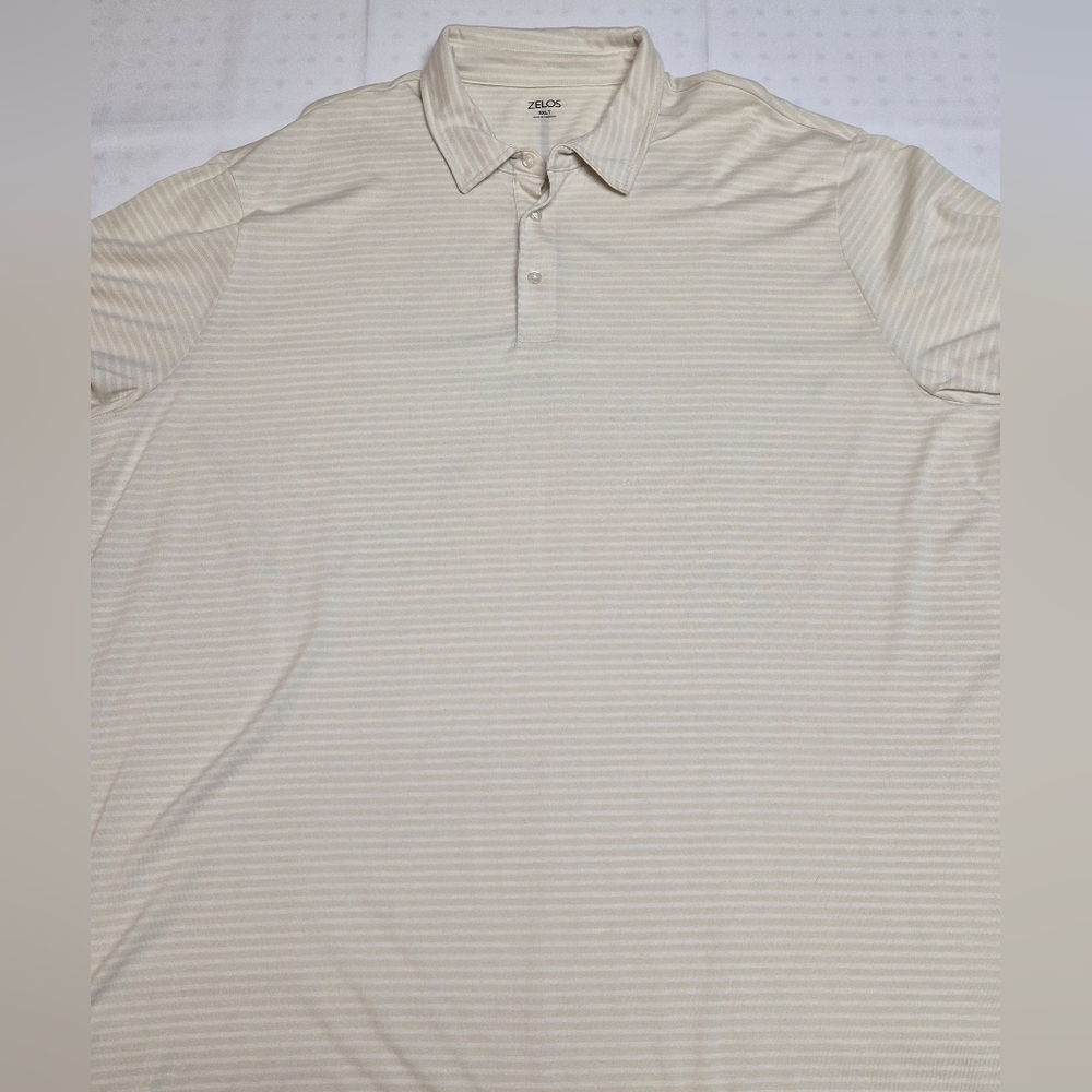 Zelos Men's Cream Polo Shirt 3XLT